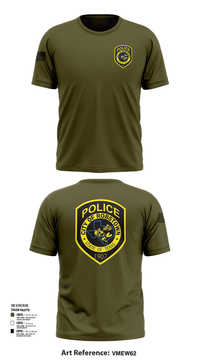 Robstown police department 66460807 Short Sleeve Performance Shirt - 2