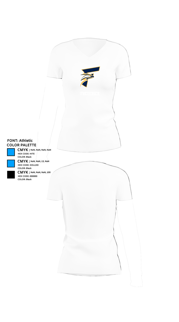 Womens Short Sleeve Vneck Shirt, Frederick, Men's Basketball, Teamtime, Team time, sublimation, custom sports apparel, team uniforms, spirit wear, spiritwear, sports uniforms, custom shirts, team store, custom team store, fundraiser sports, apparel fundraiser