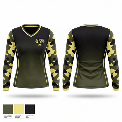 Apple Valley A’s 40182703 Women's Long Sleeve V-neck Shirt - 1