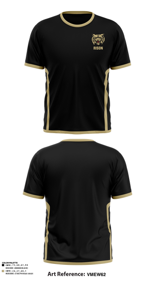 Short Sleeve Performance Shirt, Rison Wildcats, Men's Basketball, Teamtime, Team time, sublimation, custom sports apparel, team uniforms, spirit wear, spiritwear, sports uniforms, custom shirts, team store, custom team store, fundraiser sports, apparel fundraiser