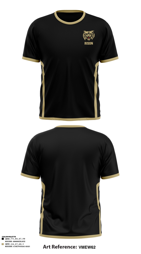 Rison Wildcats Short Sleeve Performance Shirt - 11