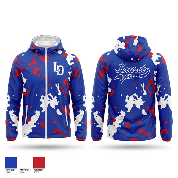 Windbreaker, Laurel Dodgers, Baseball, Teamtime, Team time, sublimation, custom sports apparel, team uniforms, spirit wear, spiritwear, sports uniforms, custom shirts, team store, custom team store, fundraiser sports, apparel fundraiser