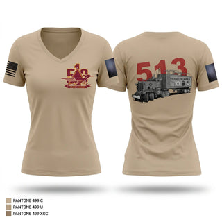 Womens Short Sleeve Vneck Shirt, 513th Transportation Company, Army, Teamtime, Team time, sublimation, custom sports apparel, team uniforms, spirit wear, spiritwear, sports uniforms, custom shirts, team store, custom team store, fundraiser sports, apparel fundraiser
