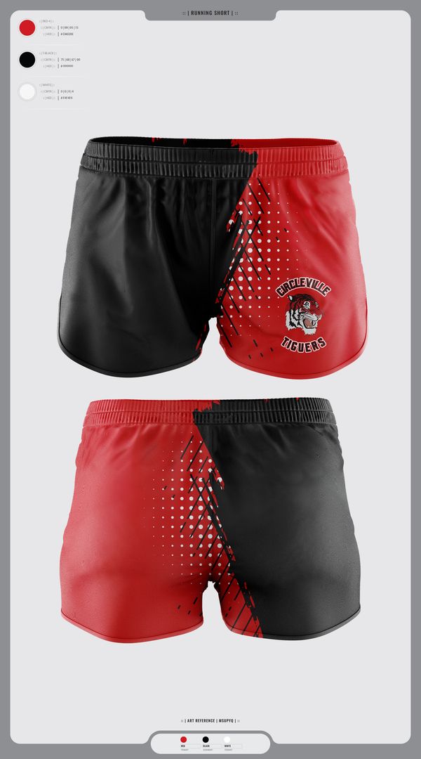 Womens Shorts, Circleville Tigers, Spirit Store, Teamtime, Team time, sublimation, custom sports apparel, team uniforms, spirit wear, spiritwear, sports uniforms, custom shirts, team store, custom team store, fundraiser sports, apparel fundraiser