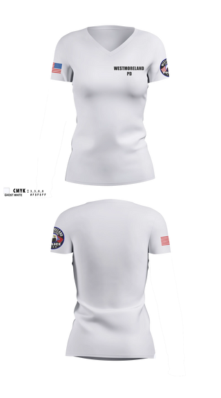 Womens Short Sleeve Vneck Shirt, Westmoreland PD, Police, Teamtime, Team time, sublimation, custom sports apparel, team uniforms, spirit wear, spiritwear, sports uniforms, custom shirts, team store, custom team store, fundraiser sports, apparel fundraiser
