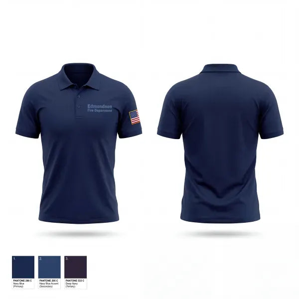 Short Sleeve Performance Polo, Edmondson Fire Department, Fire Department, Teamtime, Team time, sublimation, custom sports apparel, team uniforms, spirit wear, spiritwear, sports uniforms, custom shirts, team store, custom team store, fundraiser sports, apparel fundraiser