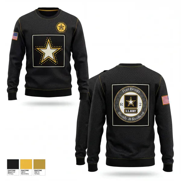 Crew Neck Sweatshirt, Fort Bragg Ready and Resilient, Army, Teamtime, Team time, sublimation, custom sports apparel, team uniforms, spirit wear, spiritwear, sports uniforms, custom shirts, team store, custom team store, fundraiser sports, apparel fundraiser