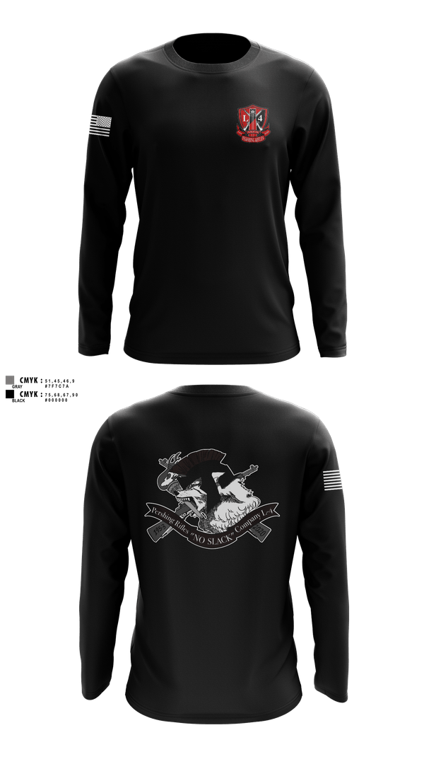 Long Sleeve Performance Shirt, Pershing Rifles, Company L-4, Army, Teamtime, Team time, sublimation, custom sports apparel, team uniforms, spirit wear, spiritwear, sports uniforms, custom shirts, team store, custom team store, fundraiser sports, apparel fundraiser