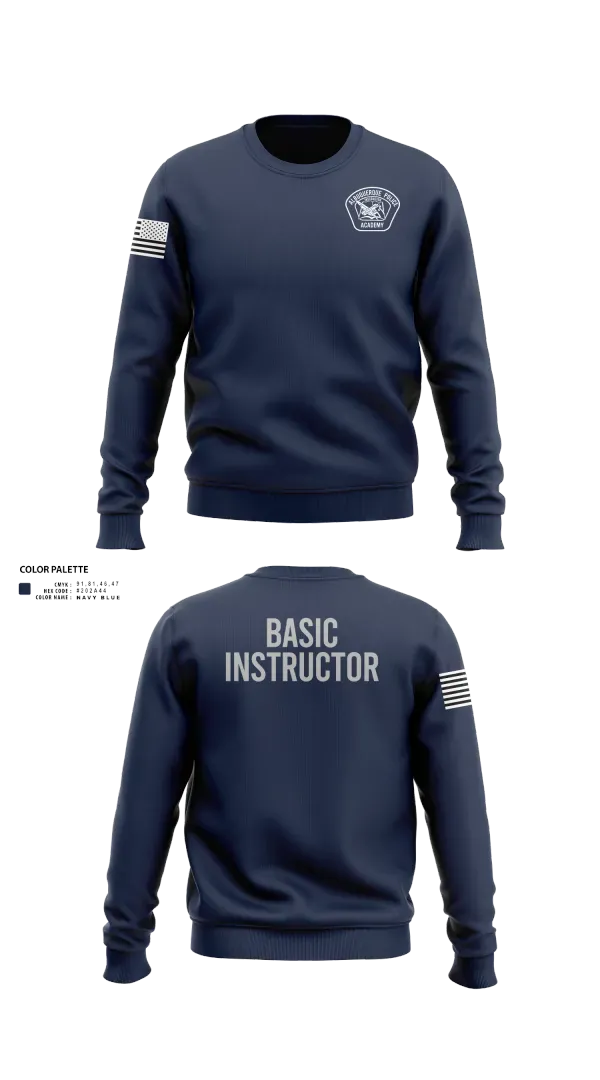 Crew Neck Sweatshirt, Academy-Basic Unit, Police, Teamtime, Team time, sublimation, custom sports apparel, team uniforms, spirit wear, spiritwear, sports uniforms, custom shirts, team store, custom team store, fundraiser sports, apparel fundraiser