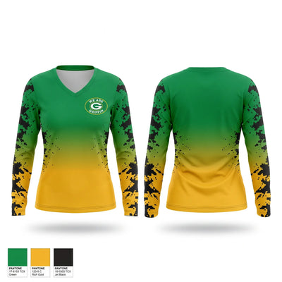Griffin High School Basketball 49894184 Women's Long Sleeve V-neck Shirt - 1