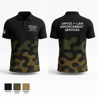 Short Sleeve Performance Polo, Office of Law Enforcement Services, Police, Teamtime, Team time, sublimation, custom sports apparel, team uniforms, spirit wear, spiritwear, sports uniforms, custom shirts, team store, custom team store, fundraiser sports, apparel fundraiser