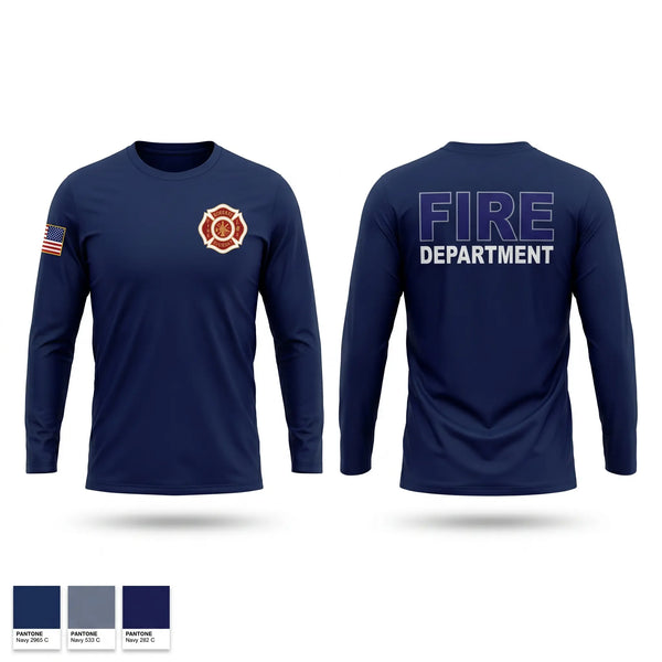 Long Sleeve Performance Shirt, Newport Fire and EMS, Fire Department, Teamtime, Team time, sublimation, custom sports apparel, team uniforms, spirit wear, spiritwear, sports uniforms, custom shirts, team store, custom team store, fundraiser sports, apparel fundraiser