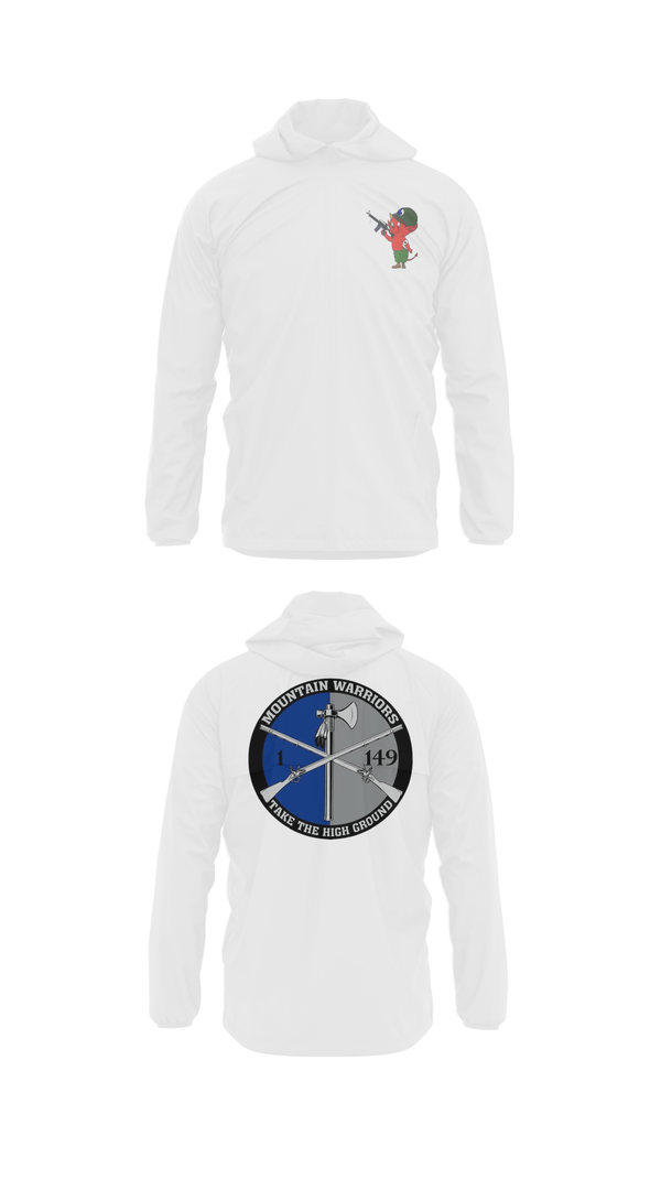 Windbreaker, 1-149th HHC Medic section, Army, Teamtime, Team time, sublimation, custom sports apparel, team uniforms, spirit wear, spiritwear, sports uniforms, custom shirts, team store, custom team store, fundraiser sports, apparel fundraiser