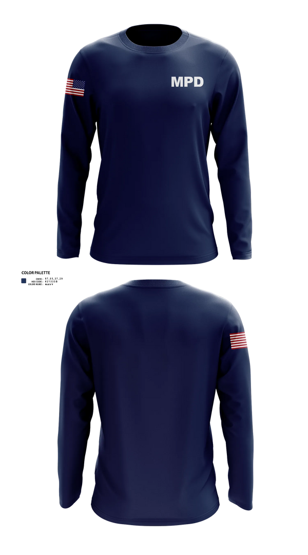 Long Sleeve Performance Shirt, Mobile police dept 4th precinct 3rd Squad, Police, Teamtime, Team time, sublimation, custom sports apparel, team uniforms, spirit wear, spiritwear, sports uniforms, custom shirts, team store, custom team store, fundraiser sports, apparel fundraiser