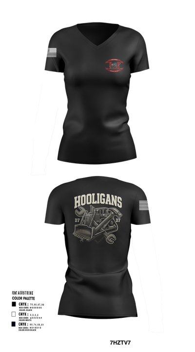 74th MRBC 20192295 Women's Short Sleeve V-neck Shirt - 101