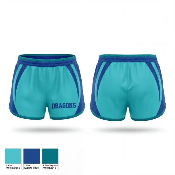 Womens Shorts, Dragons, Men's Lacrosse, Teamtime, Team time, sublimation, custom sports apparel, team uniforms, spirit wear, spiritwear, sports uniforms, custom shirts, team store, custom team store, fundraiser sports, apparel fundraiser