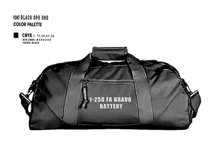 Duffle Bag, 1-258 FA BRAVO BATTERY, , Teamtime, Team time, sublimation, custom sports apparel, team uniforms, spirit wear, spiritwear, sports uniforms, custom shirts, team store, custom team store, fundraiser sports, apparel fundraiser