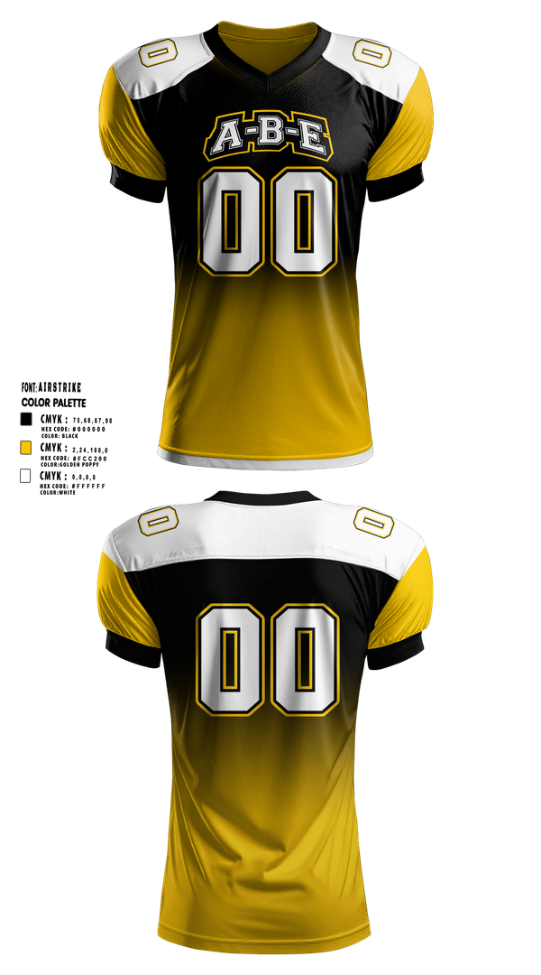 Football Jersey, Ashby-Brandon-Evansville Bolts, , Teamtime, Team time, sublimation, custom sports apparel, team uniforms, spirit wear, spiritwear, sports uniforms, custom shirts, team store, custom team store, fundraiser sports, apparel fundraiser