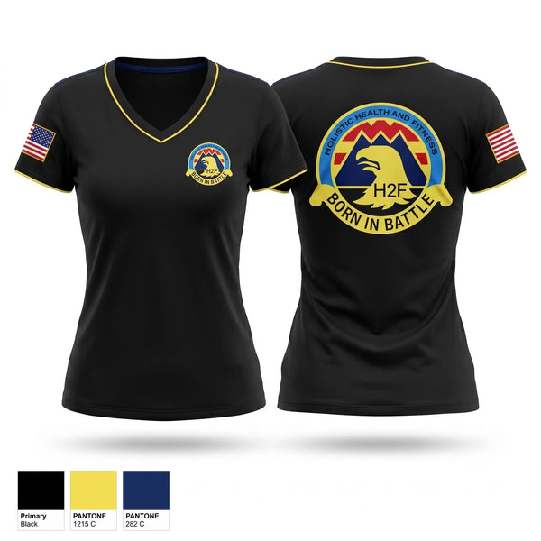 Womens Short Sleeve Vneck Shirt, 3DSB H2F, Army, Teamtime, Team time, sublimation, custom sports apparel, team uniforms, spirit wear, spiritwear, sports uniforms, custom shirts, team store, custom team store, fundraiser sports, apparel fundraiser