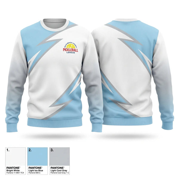 Crew Neck Sweatshirt, Palm Beach County Pickleball League, , Teamtime, Team time, sublimation, custom sports apparel, team uniforms, spirit wear, spiritwear, sports uniforms, custom shirts, team store, custom team store, fundraiser sports, apparel fundraiser