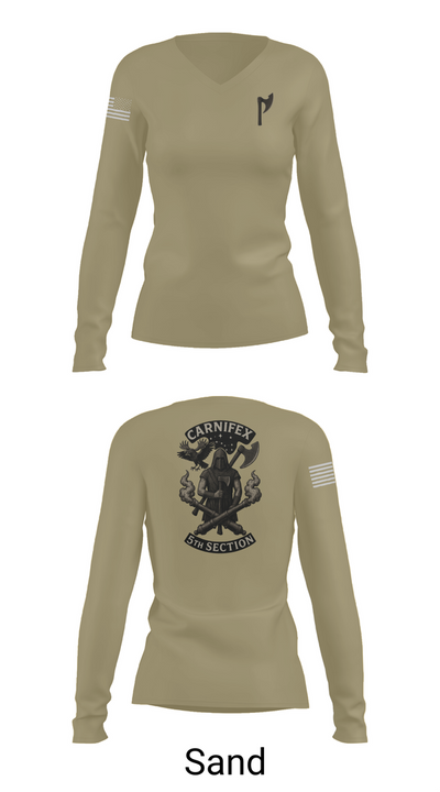 2-8 FA, C BTRY 92063825 Women's Long Sleeve V-neck Shirt - 97