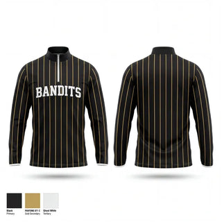 Quarter Zip Jacket, Bandits, Softball, Teamtime, Team time, sublimation, custom sports apparel, team uniforms, spirit wear, spiritwear, sports uniforms, custom shirts, team store, custom team store, fundraiser sports, apparel fundraiser
