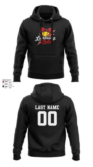 Hoodie, Bluegrass Lightning Belles, Softball, Teamtime, Team time, sublimation, custom sports apparel, team uniforms, spirit wear, spiritwear, sports uniforms, custom shirts, team store, custom team store, fundraiser sports, apparel fundraiser
