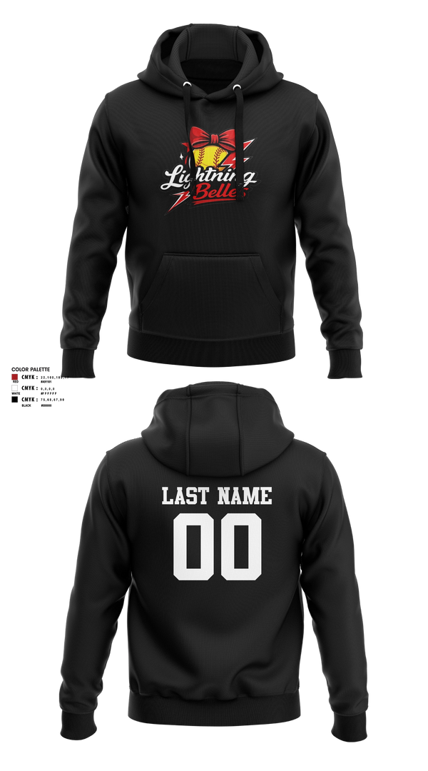 Hoodie, Bluegrass Lightning Belles, Softball, Teamtime, Team time, sublimation, custom sports apparel, team uniforms, spirit wear, spiritwear, sports uniforms, custom shirts, team store, custom team store, fundraiser sports, apparel fundraiser