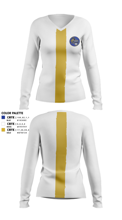 Gholson F.C. 37024901 Women's Long Sleeve V-neck Shirt - 3