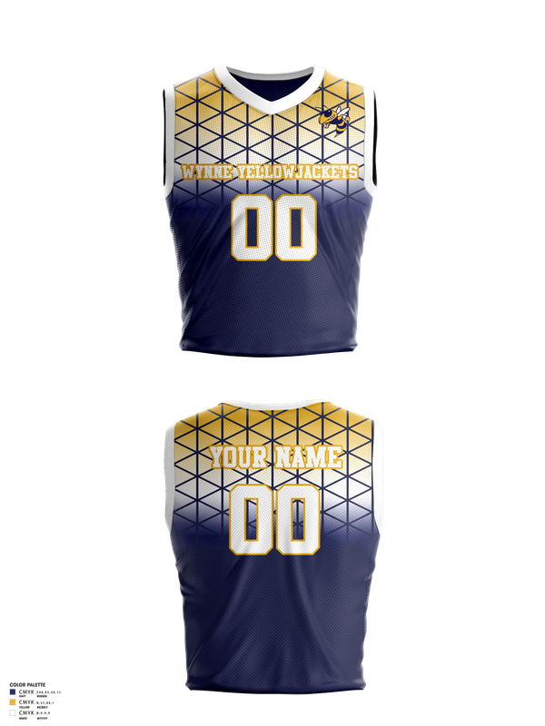 Mens Basketball Jersey, Wynne Yellowjackets, Men's Basketball, Teamtime, Team time, sublimation, custom sports apparel, team uniforms, spirit wear, spiritwear, sports uniforms, custom shirts, team store, custom team store, fundraiser sports, apparel fundraiser