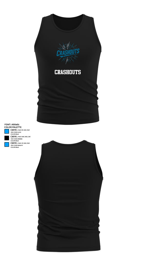 Tank Top, CRASHOUTS, Baseball, Teamtime, Team time, sublimation, custom sports apparel, team uniforms, spirit wear, spiritwear, sports uniforms, custom shirts, team store, custom team store, fundraiser sports, apparel fundraiser