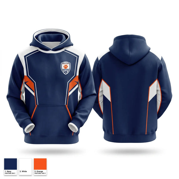 Hoodie, Delmar, Men's Soccer, Teamtime, Team time, sublimation, custom sports apparel, team uniforms, spirit wear, spiritwear, sports uniforms, custom shirts, team store, custom team store, fundraiser sports, apparel fundraiser