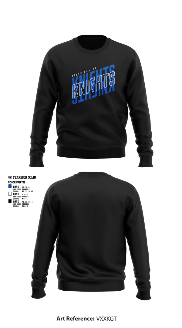 Crew Neck Sweatshirt, South Platte Knights Volleyball, Women's Volleyball, Teamtime, Team time, sublimation, custom sports apparel, team uniforms, spirit wear, spiritwear, sports uniforms, custom shirts, team store, custom team store, fundraiser sports, apparel fundraiser