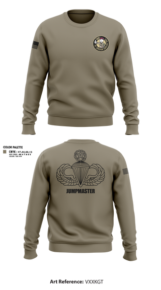 Crew Neck Sweatshirt, 360 CA BDE (Airborne), Army, Teamtime, Team time, sublimation, custom sports apparel, team uniforms, spirit wear, spiritwear, sports uniforms, custom shirts, team store, custom team store, fundraiser sports, apparel fundraiser