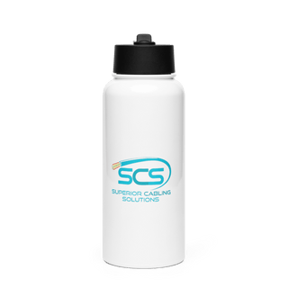 Superior Cabling Solutions 57260898 Stainless Steel Water Bottle with a Straw Lid