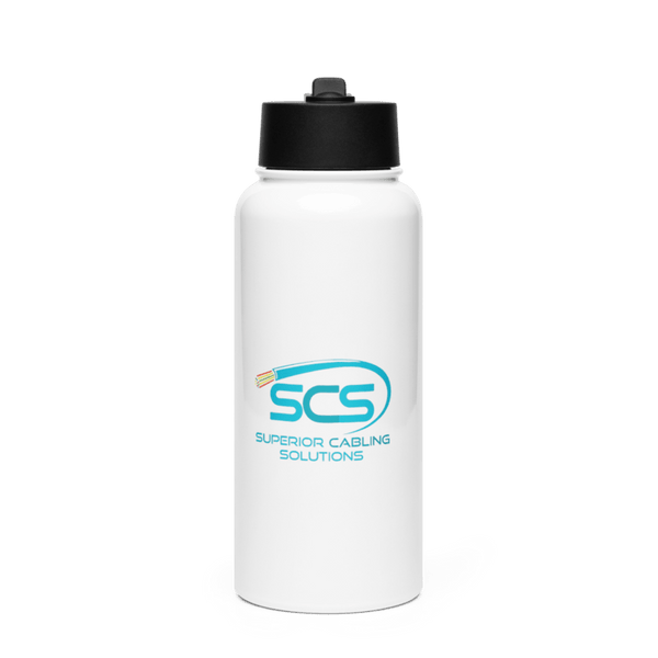 Superior Cabling Solutions 57260898 Stainless Steel Water Bottle with a Straw Lid