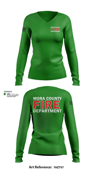 Womens Long Sleeve Vneck Shirt, Mora county fire, Fire Department, Teamtime, Team time, sublimation, custom sports apparel, team uniforms, spirit wear, spiritwear, sports uniforms, custom shirts, team store, custom team store, fundraiser sports, apparel fundraiser