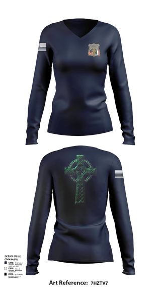 Womens Long Sleeve Vneck Shirt, NYS Court Officer, Police, Teamtime, Team time, sublimation, custom sports apparel, team uniforms, spirit wear, spiritwear, sports uniforms, custom shirts, team store, custom team store, fundraiser sports, apparel fundraiser