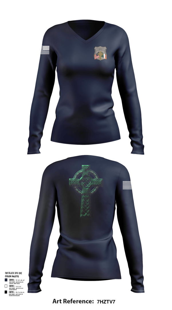 Womens Long Sleeve Vneck Shirt, NYS Court Officer, Police, Teamtime, Team time, sublimation, custom sports apparel, team uniforms, spirit wear, spiritwear, sports uniforms, custom shirts, team store, custom team store, fundraiser sports, apparel fundraiser
