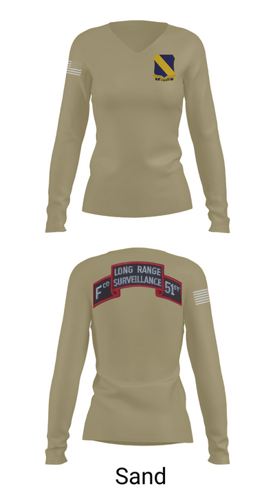 Fco 51st infantry LRSU 81538423 Women's Long Sleeve V-neck Shirt - 97