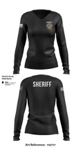 Sheriff Transportation 46102117 Women's Long Sleeve V-neck Shirt - 100
