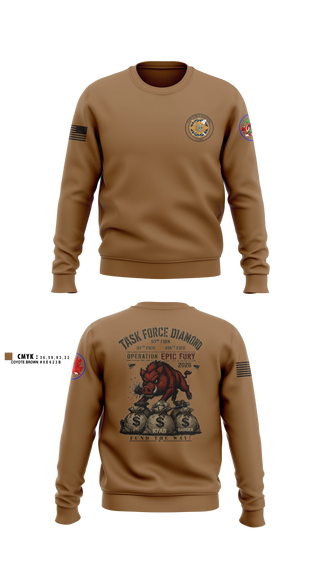 Crew Neck Sweatshirt, 93rd Finance Battalion, National Guard, Teamtime, Team time, sublimation, custom sports apparel, team uniforms, spirit wear, spiritwear, sports uniforms, custom shirts, team store, custom team store, fundraiser sports, apparel fundraiser