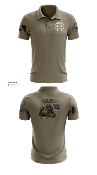 Short Sleeve Performance Polo, A/2-43 ADA, Army, Teamtime, Team time, sublimation, custom sports apparel, team uniforms, spirit wear, spiritwear, sports uniforms, custom shirts, team store, custom team store, fundraiser sports, apparel fundraiser
