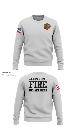 Crew Neck Sweatshirt, Altus Rural Fire Department, Fire Department, Teamtime, Team time, sublimation, custom sports apparel, team uniforms, spirit wear, spiritwear, sports uniforms, custom shirts, team store, custom team store, fundraiser sports, apparel fundraiser