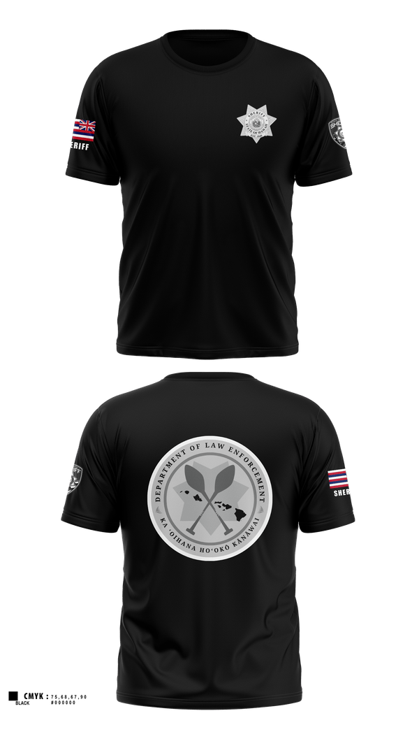 Hawai’i Department of Law Enforcement- Sheriff Division 58453737 Short Sleeve Performance Shirt - 22