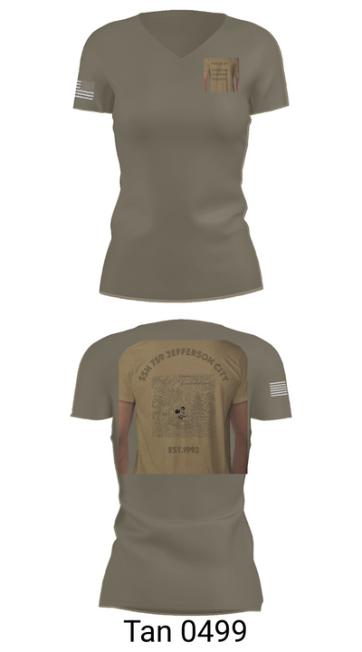 Jefferson City 36022409 Women's Short Sleeve V-neck Shirt - 65