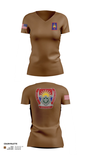 Womens Short Sleeve Vneck Shirt, FSC 204th ENG BN, National Guard, Teamtime, Team time, sublimation, custom sports apparel, team uniforms, spirit wear, spiritwear, sports uniforms, custom shirts, team store, custom team store, fundraiser sports, apparel fundraiser