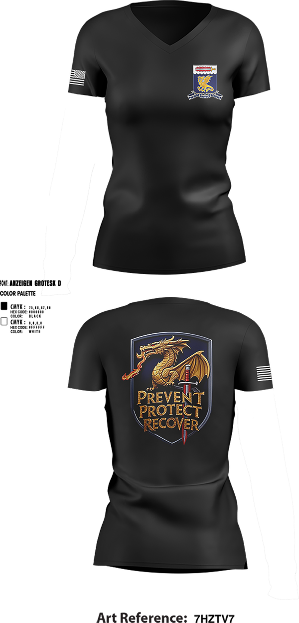 Womens Short Sleeve Vneck Shirt, 97TH Chemical Battalion, , Teamtime, Team time, sublimation, custom sports apparel, team uniforms, spirit wear, spiritwear, sports uniforms, custom shirts, team store, custom team store, fundraiser sports, apparel fundraiser