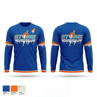 Long Sleeve Performance Shirt, Stone Baseball, Baseball, Teamtime, Team time, sublimation, custom sports apparel, team uniforms, spirit wear, spiritwear, sports uniforms, custom shirts, team store, custom team store, fundraiser sports, apparel fundraiser