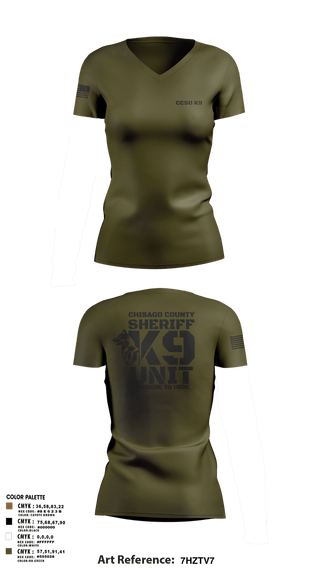 Womens Short Sleeve Vneck Shirt, Chisago County K9 Unit, , Teamtime, Team time, sublimation, custom sports apparel, team uniforms, spirit wear, spiritwear, sports uniforms, custom shirts, team store, custom team store, fundraiser sports, apparel fundraiser
